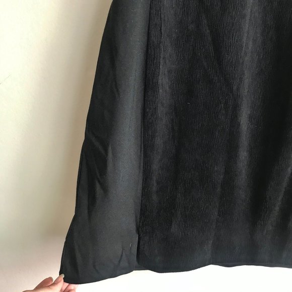 Sugar + Lips / Black Velvet Ribbed Bodycon Dress - Picture 5 of 10